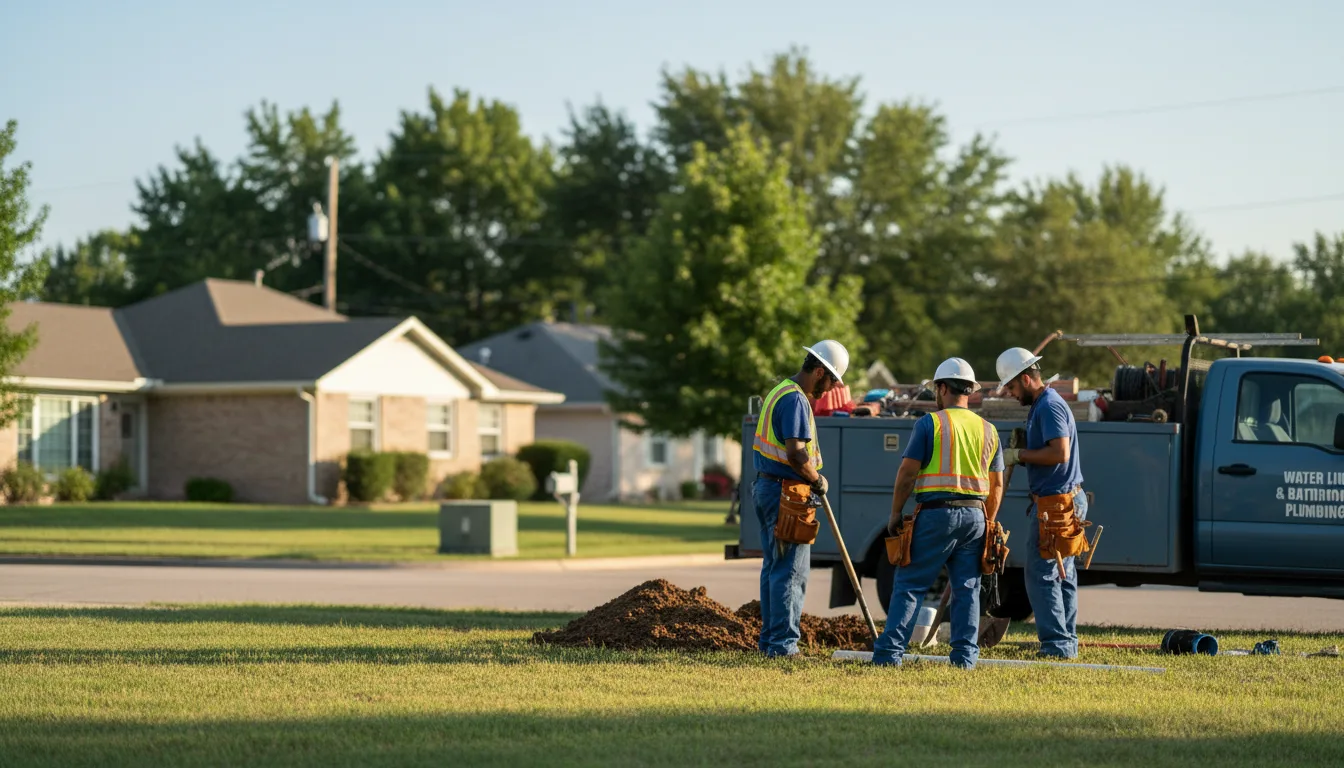 Residential water line and bathroom plumbing service in Sigel, PA